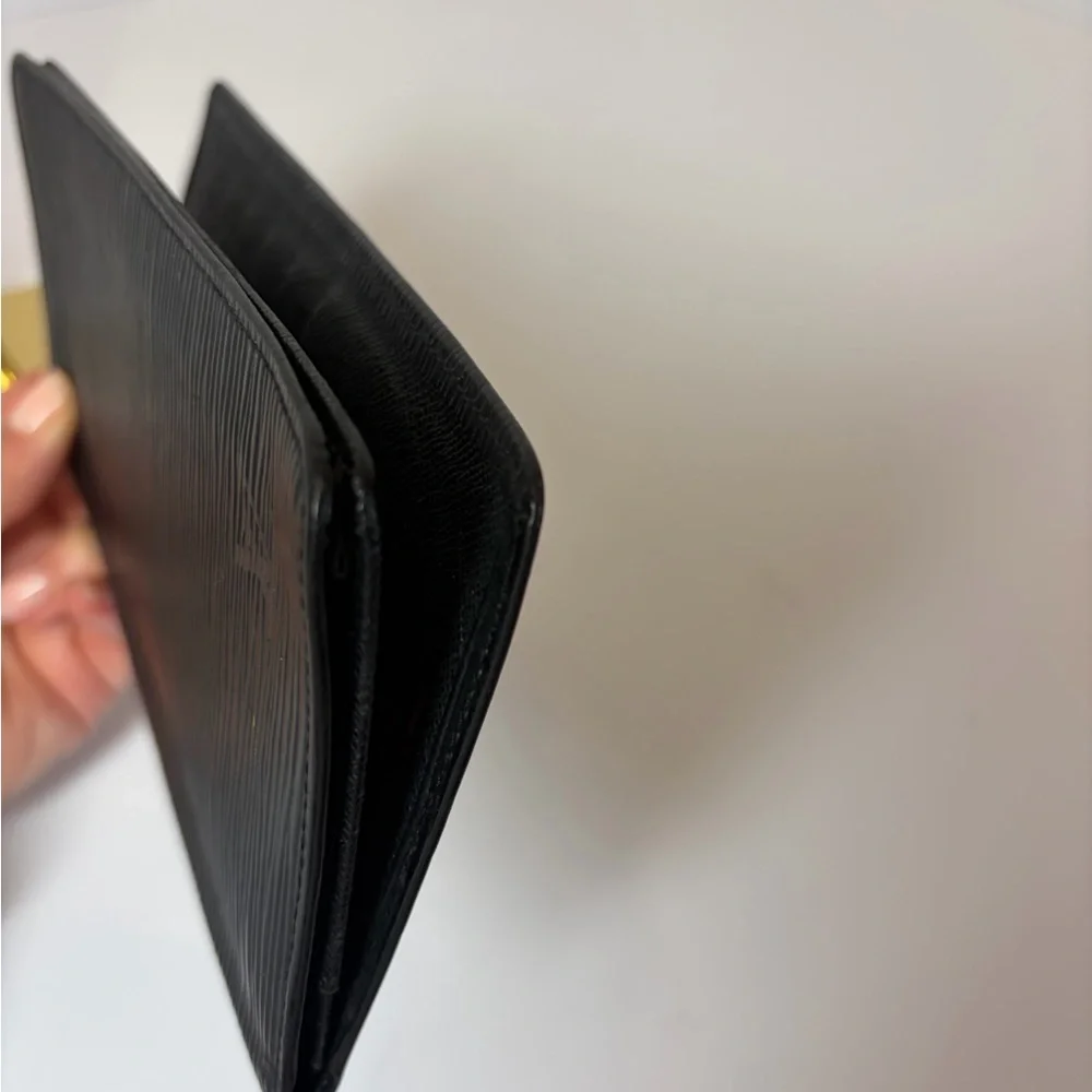 Black Louis Vuitton Epi Leather Wallet - Authentic